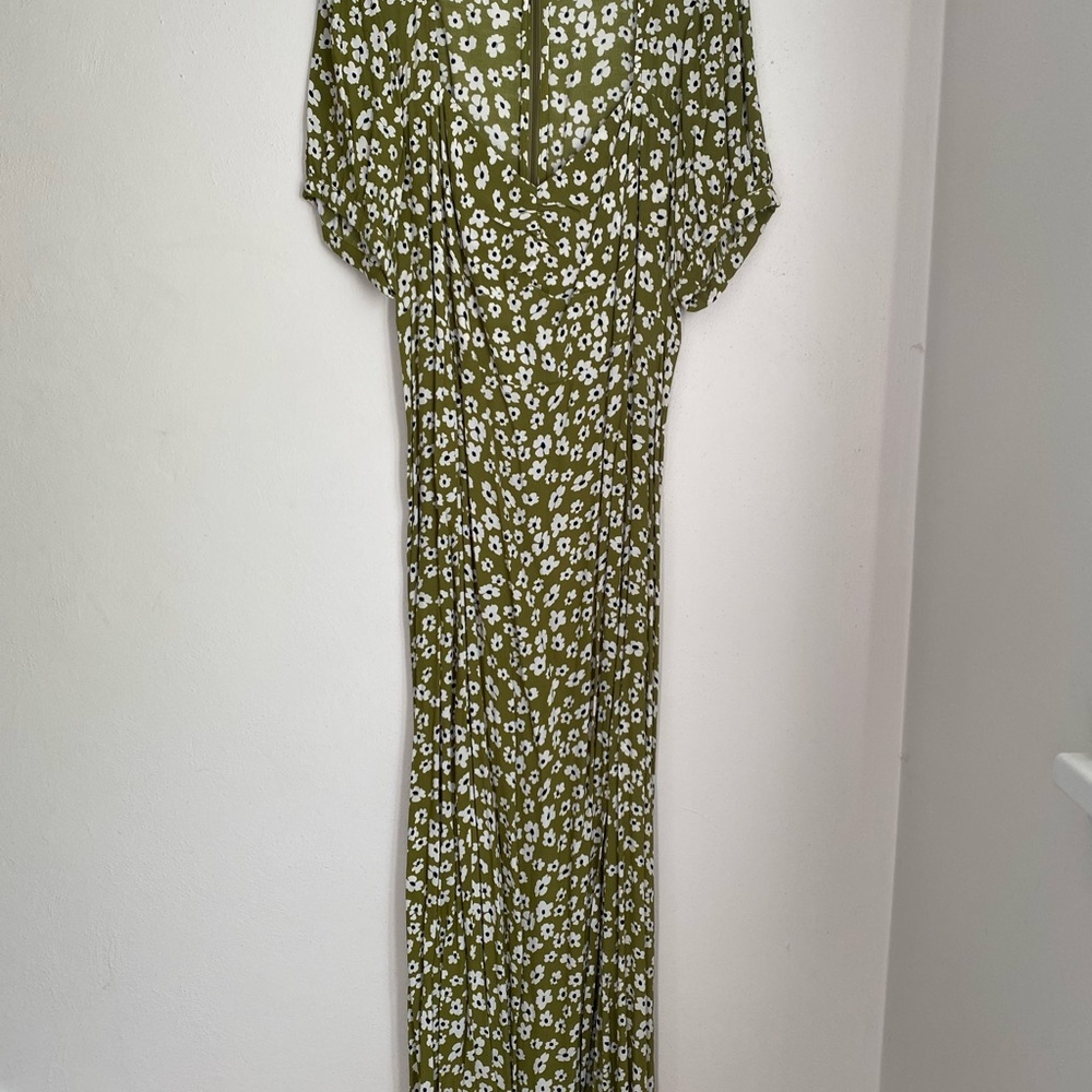 Floral Green Maxi Dress